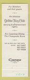 Matchbook Cover - Golden Key Club Norfolk VA