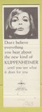Matchbook Cover - Kuppenheimer Men's Clothes Hibbs Salt Lake City UT WEAR