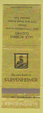 Matchbook Cover Kuppenheimer Men's Clothes Jack Robbins Chicago Elmwood Park IL