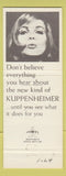 Matchbook Cover Kuppenheimer Men's Clothes Jack Robbins Chicago Elmwood Park IL