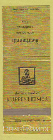 Matchbook Cover - Kuppenheimer Men's Clothes Bentworth Tulsa OK