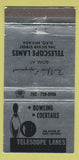 Matchbook Cover - Telescope Lanes Bowling Elko NV 30 Strike