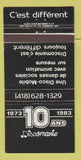 Matchbook Cover - Discomanie Disco 1983 QC 30 Strike