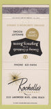 Matchbook Cover - Rochelle's Restaurant Long Beach CA WEAR 30 Strike