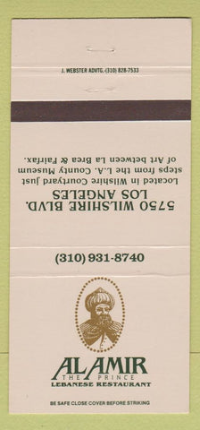 Matchbook Cover - Al Amir Lebanese Restaurant Los Angeles CA 30 Strike