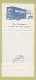 Matchbook Cover - North American Van Lines Baltimore Annapolis MD 30 Strike