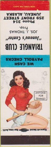 Matchbook Cover - Triangle Club Juneau AK pinup