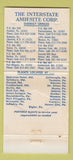 Matchbook Cover - Interstate Amiesite Corporation Concordville PA 1974 30 Strike