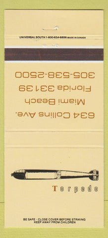 Matchbook Cover - Torpedo Miami Beach FL 30 Strike