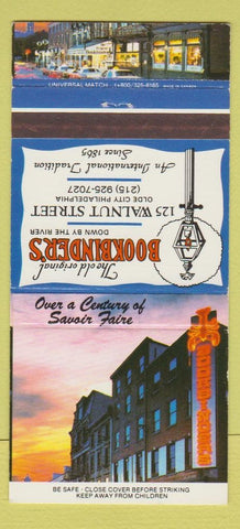 Matchbook Cover - Bookbinders Restaurant Philadelphia PA 30 Strike