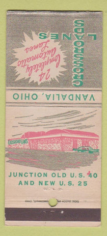 Matchbook Cover - Crossroads Lanes Bowling Vandalia OH 30 Strike