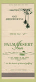 Matchbook Cover - Palm Desert Inn CA 30 Strike