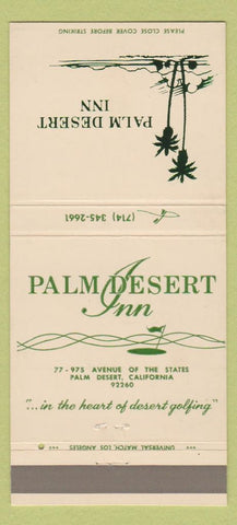 Matchbook Cover - Palm Desert Inn CA 30 Strike