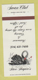 Matchbook Cover - Stan Shapiro's Swan Club Glenwood Landing NY 30 Strike