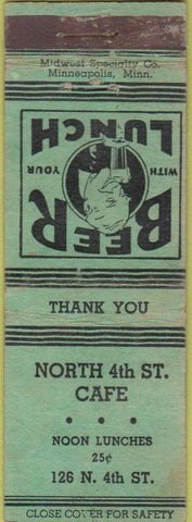 Matchbook Cover - North 4th St Cafe St Paul MN? WEAR