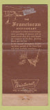 Matchbook Cover - Franciscan Restaurant San Francisco CA 30 Strike