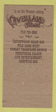 Matchbook Cover - Overland Stage Saloon Anaheim CA 30 Strike