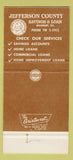 Matchbook Cover - Jefferson County Savings and Loan Beaumont TX 30 Strike