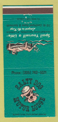 Matchbook Cover - Salty Dog Motor Lodge Marathon Shores FL 30 Strike