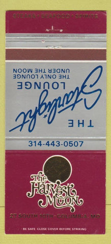 Matchbook Cover - Harvest Moon Columbia MO restaurant  30 Strike