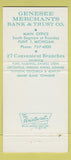 Matchbook Cover - Genesee Merchants Bank and Trust Flint MI 30 Strike