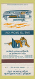 Matchbook Cover - United Missouri Bank Jefferson City MO  30 Strike