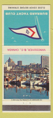 Matchbook Cover - Burrard Yacht Club Vancouver BC 30 Strike