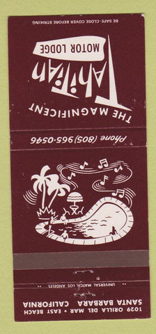 Matchbook Cover - Tahitian Motor Lodge Santa Barbara CA 30 Strike
