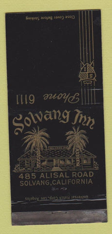 Matchbook Cover - Solvang Inn CA WEAR 30 Strike