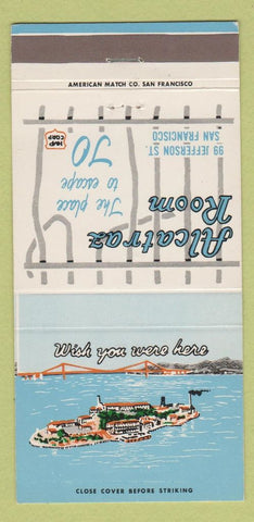 Matchbook Cover - Alcatraz Room San Francisco CA 30 Strike