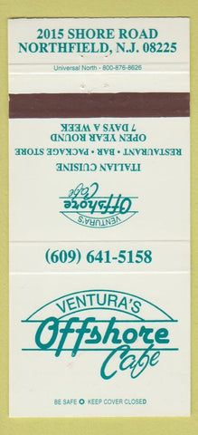 Matchbook Cover - Ventura's Offshore Cafe Northfield NJ 30 Strike
