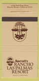 Matchbook Cover - Marriott's Rancho Las Palmas Resort Rancho Mirage CA 30 Strike