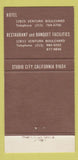 Matchbook Cover - Sportsmen's Lodge Studio City CA 30 Strike
