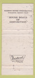 Matchbook Cover - Harbor House Wakarusa IN WEAR 30 Strike