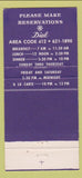 Matchbook Cover - University Club of Pittsburgh PA 30 Strike