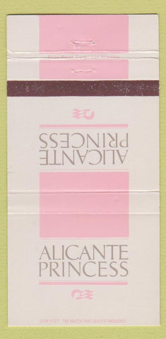 Matchbook Cover - Alicante Princess Cruse Hotel Garden Grove CA 30 Strike