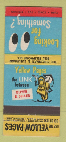 Matchbook Cover - Cincinnati and Suburban Bell Telephone Yellow Pages 30 Strike