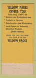 Matchbook Cover - Cincinnati and Suburban Bell Telephone Yellow Pages 30 Strike