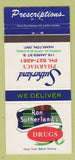 Matchbook Cover - Ron Sutherland's Drug Store Hamilton ON 30 Strike
