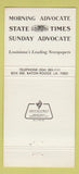 Matchbook Cover - State Times Morning Advocate Baton Rouge LA oil #2 30 Strike