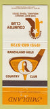 Matchbook Cover - Richland Hills Country Club Midland TX 30 Strike