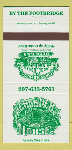 Matchbook Cover - Chowder House Deck Bar Boothbay Harbor ME 30 Strike