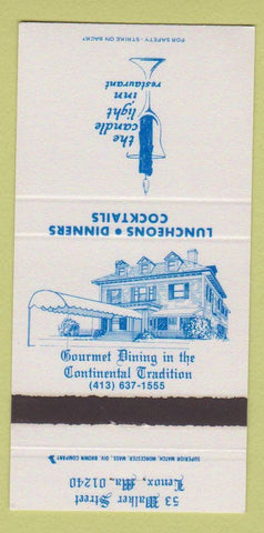 Matchbook Cover - The Candle Light Inn Restaurant Lenox MA 30 Strike