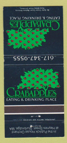 Matchbook Cover - Crabapples Restaurant Sturbridge MA 30 Strike