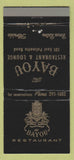 Matchbook Cover - Bayou Restaurant Boca Raton FL 30 Strike