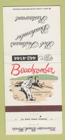 Matchbook Cover - Bob Heilman's Beachcomber Clearwater Beach FL 30 Strike