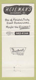 Matchbook Cover - Bob Heilman's Beachcomber Clearwater Beach FL 30 Strike