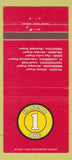 Matchbook Cover - Hangar One Atlanta Birmingham Miami Orlando airports 30 Strike