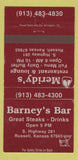Matchbook Cover - Meridy's Restaurant Russell KS Barney's Bar WEAR 30 Strike