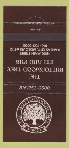 Matchbook Cover - Buttonwood Tree Inn and Pub Kansas City MO 30 Strike